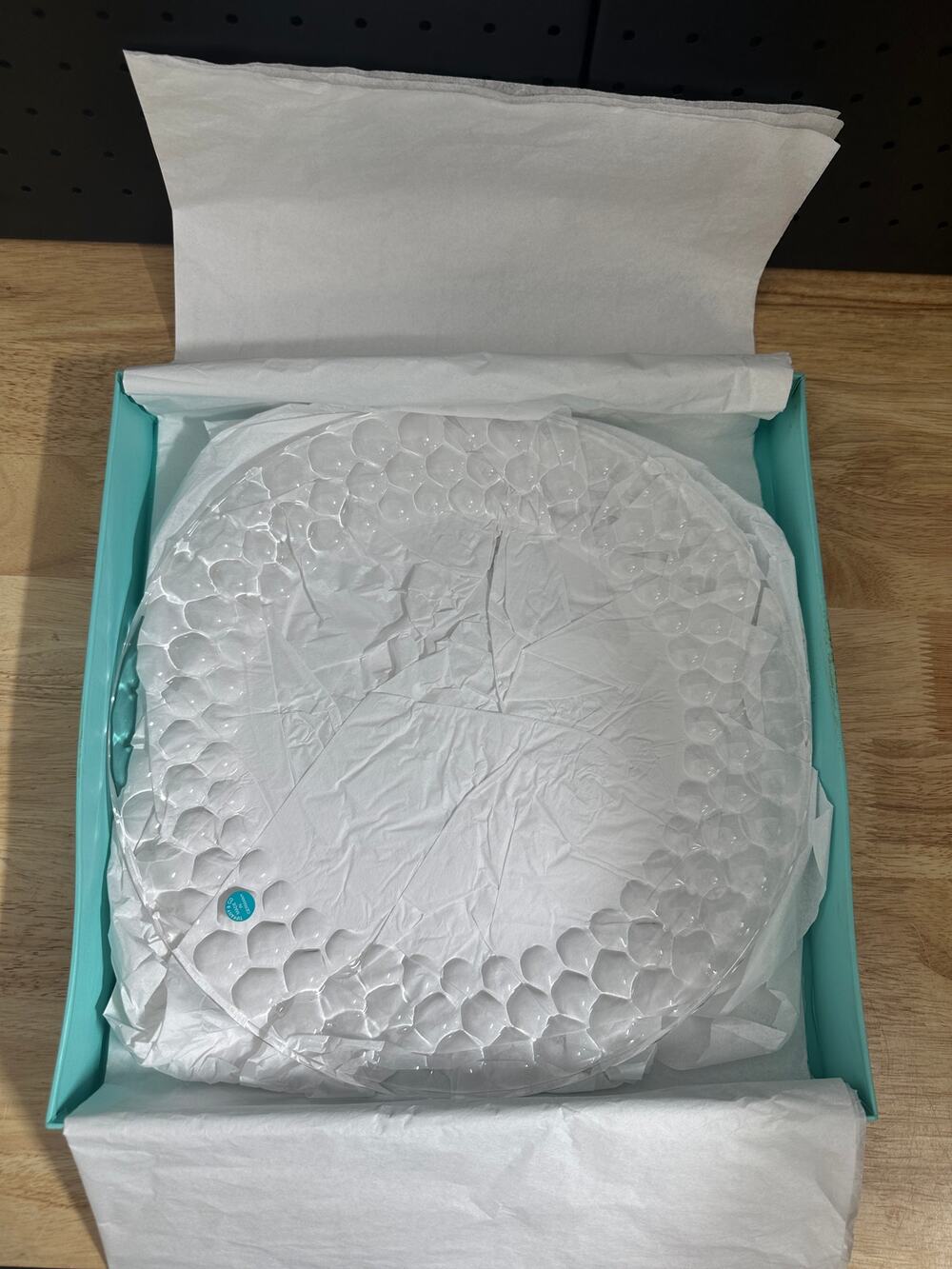 Tiffany & Co Honeycomb Round Platter With Box READ